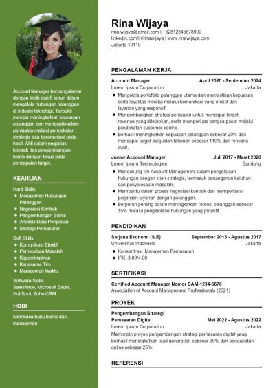 Contoh CV Account Manager