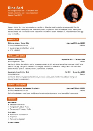 Contoh CV Asisten Dokter Gigi