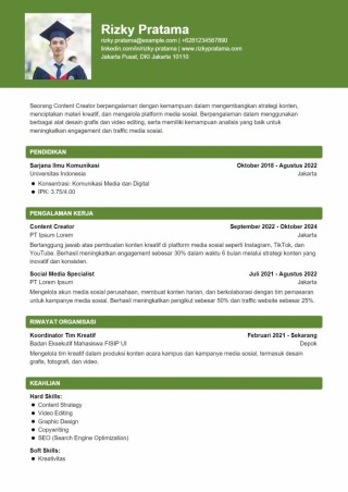 Contoh CV ATS Content Creator