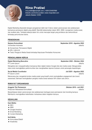 Contoh CV ATS Digital Marketing