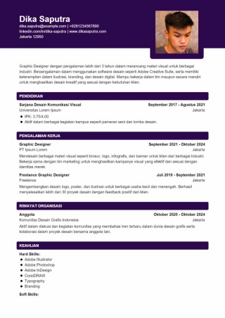 Contoh CV ATS Graphic Designer