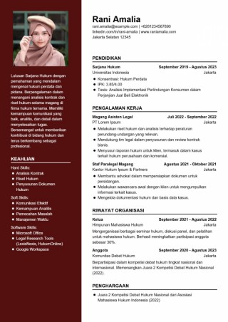 Contoh CV ATS Hukum