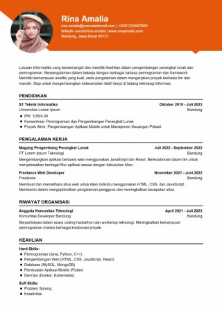 Contoh CV ATS Informatika