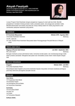 Contoh CV ATS Kesehatan