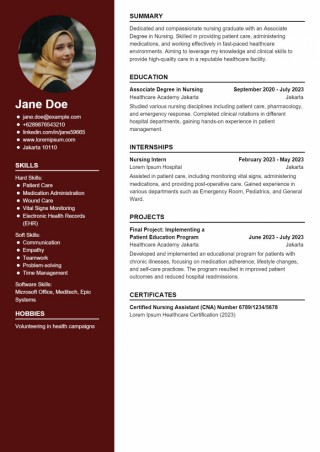 Contoh CV Bahasa Inggris Perawat
