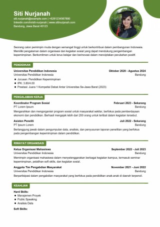 Contoh CV Beasiswa Pendidikan Pemimpin Indonesia