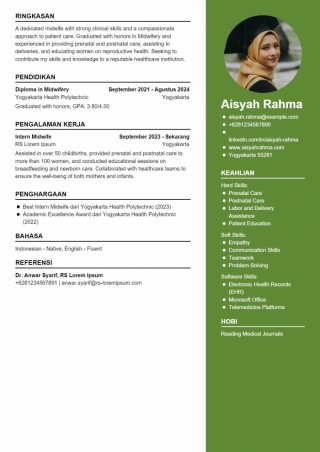 Contoh CV Bidan Bahasa Inggris