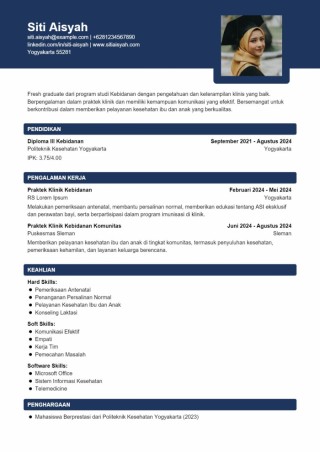 Contoh CV Bidan Fresh Graduate