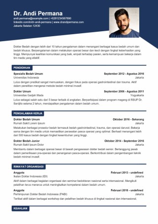 Contoh CV Dokter Bedah