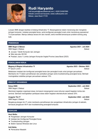 Contoh CV IT Infrastructure