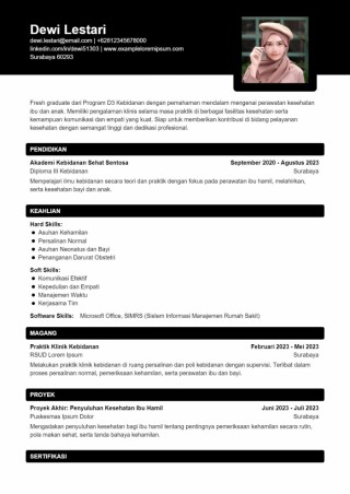 Contoh CV Lamaran Kerja Bidan Fresh Graduate