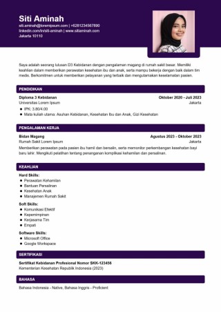 Contoh CV Lamaran Kerja Kesehatan