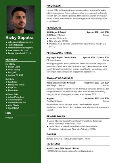 Contoh CV Lulusan Multimedia