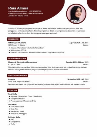 Contoh CV Lulusan Otkp