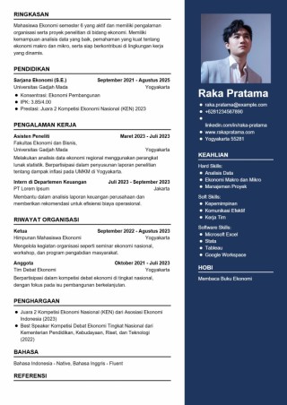 Contoh CV Mahasiswa Ekonomi