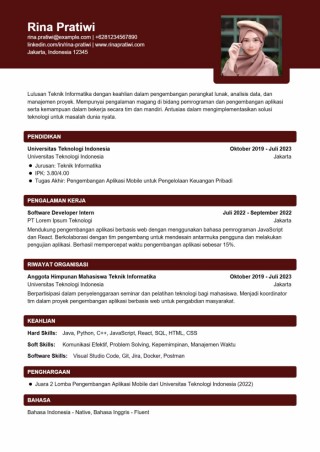 Contoh CV Teknik Informatika