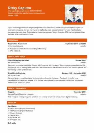 Contoh CV Untuk Digital Marketing