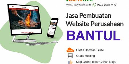 Jasa Bikin Website Bantul Yogyakarta 2 Hari Online