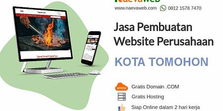 Jasa Buat Website Murah Tomohon Gratis Domain