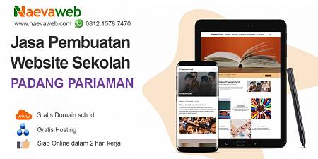 Jasa Buat Website Sekolah Padang Pariaman Sumatera Barat Gratis Domain