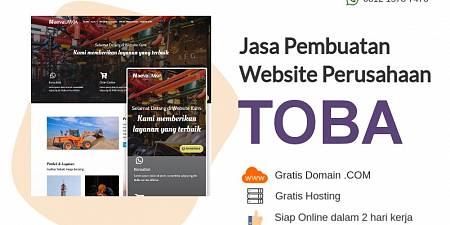 Jasa Pembuatan Website Toba Gratis Domain